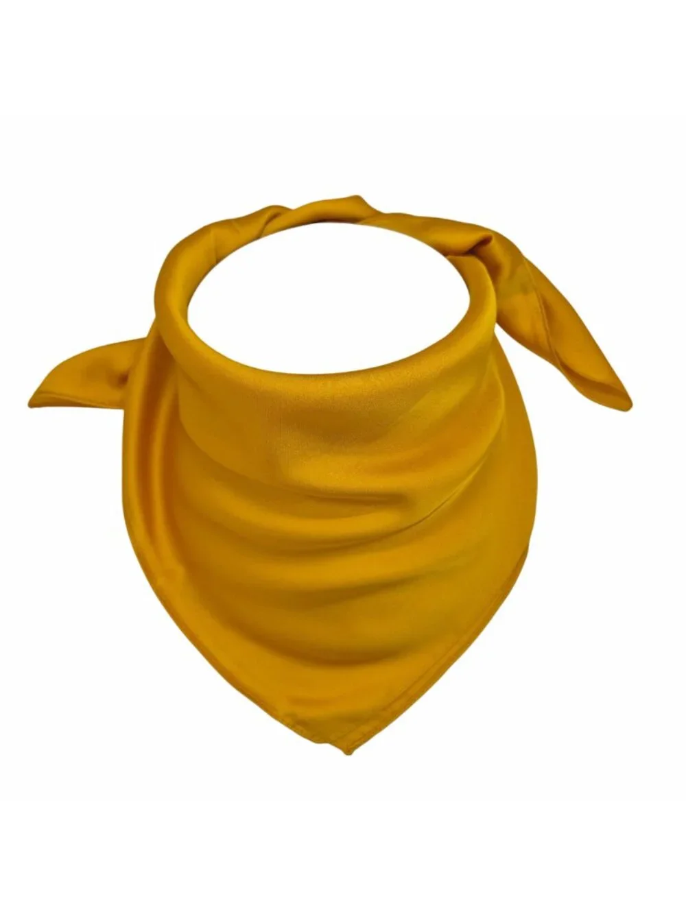 ✨Bandana Silky Soft Square Scarf Mustard Yellow Hiyab Neckerchief Shawl headband
